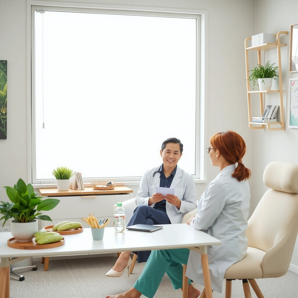 Professionelle Ernährungsberatung in moderner Praxis